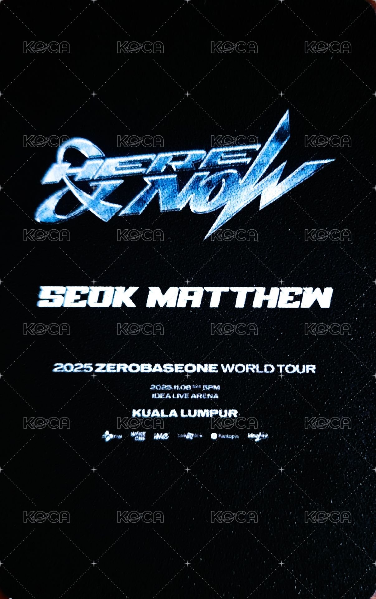 世巡H&N 吉隆坡 入場卡 / 場限卡  背面