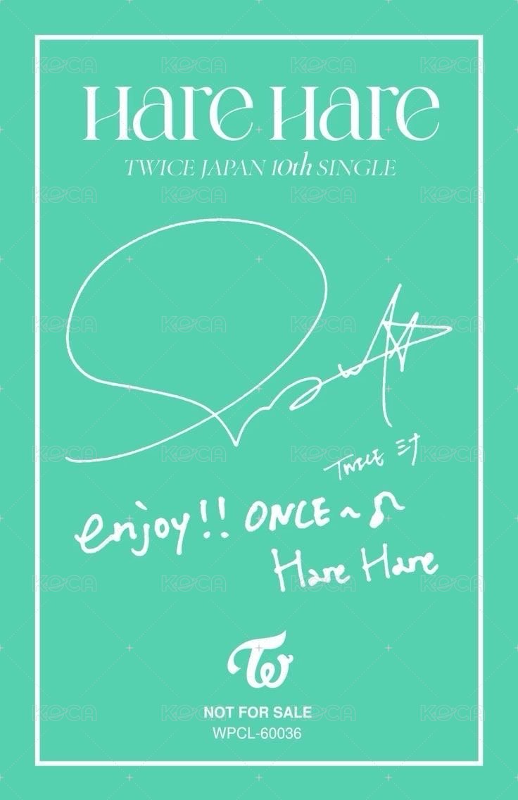 Hare Hare 專輯卡  背面