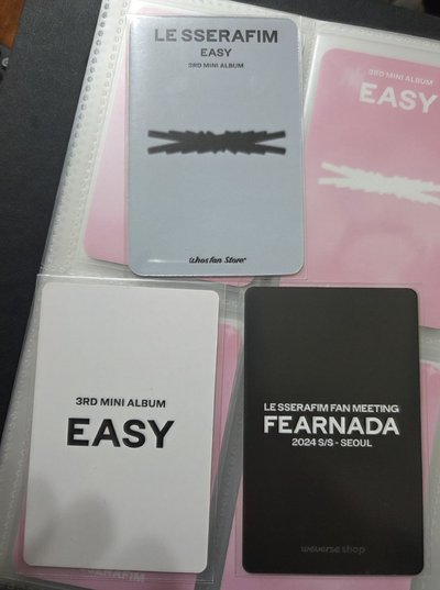 LE SSERAFIM 恩採 EUNCHAE EASY yzy幸運卡 wf 24‘fm wvs 首爾場限