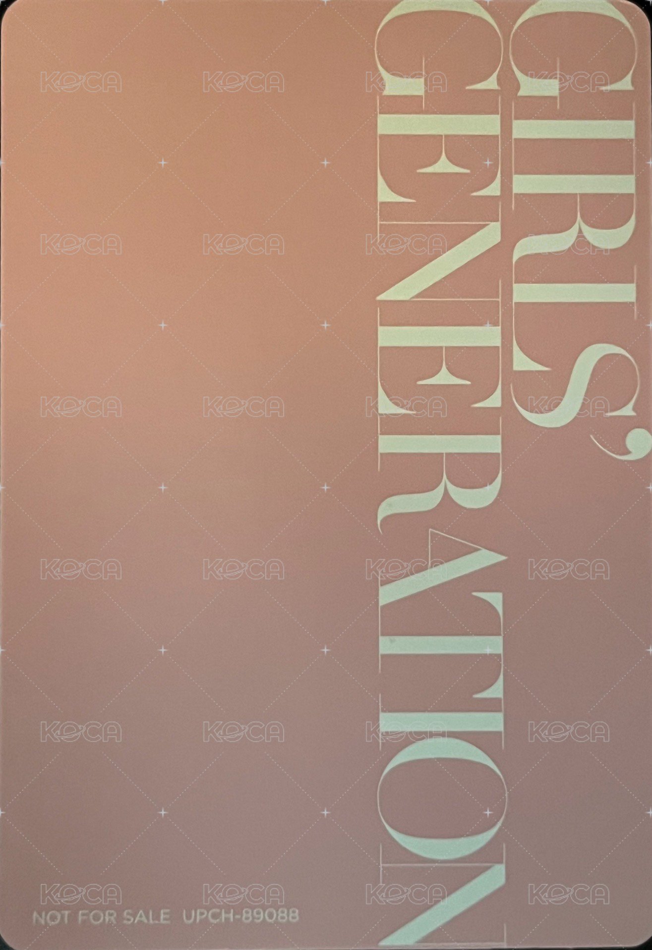 Gee日版 專輯卡  背面