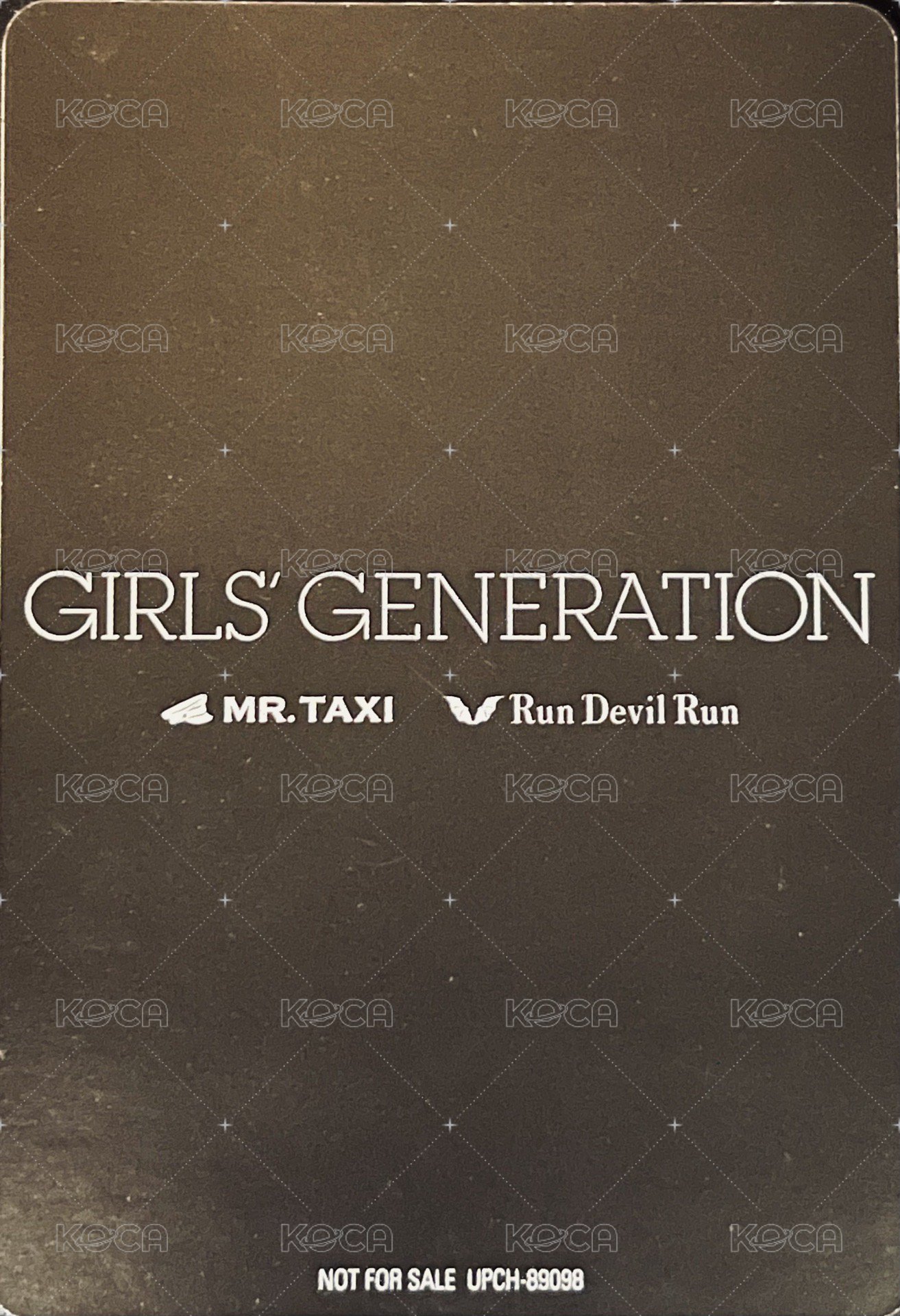 MR.TAXI / Run Devil Run 專輯卡  背面