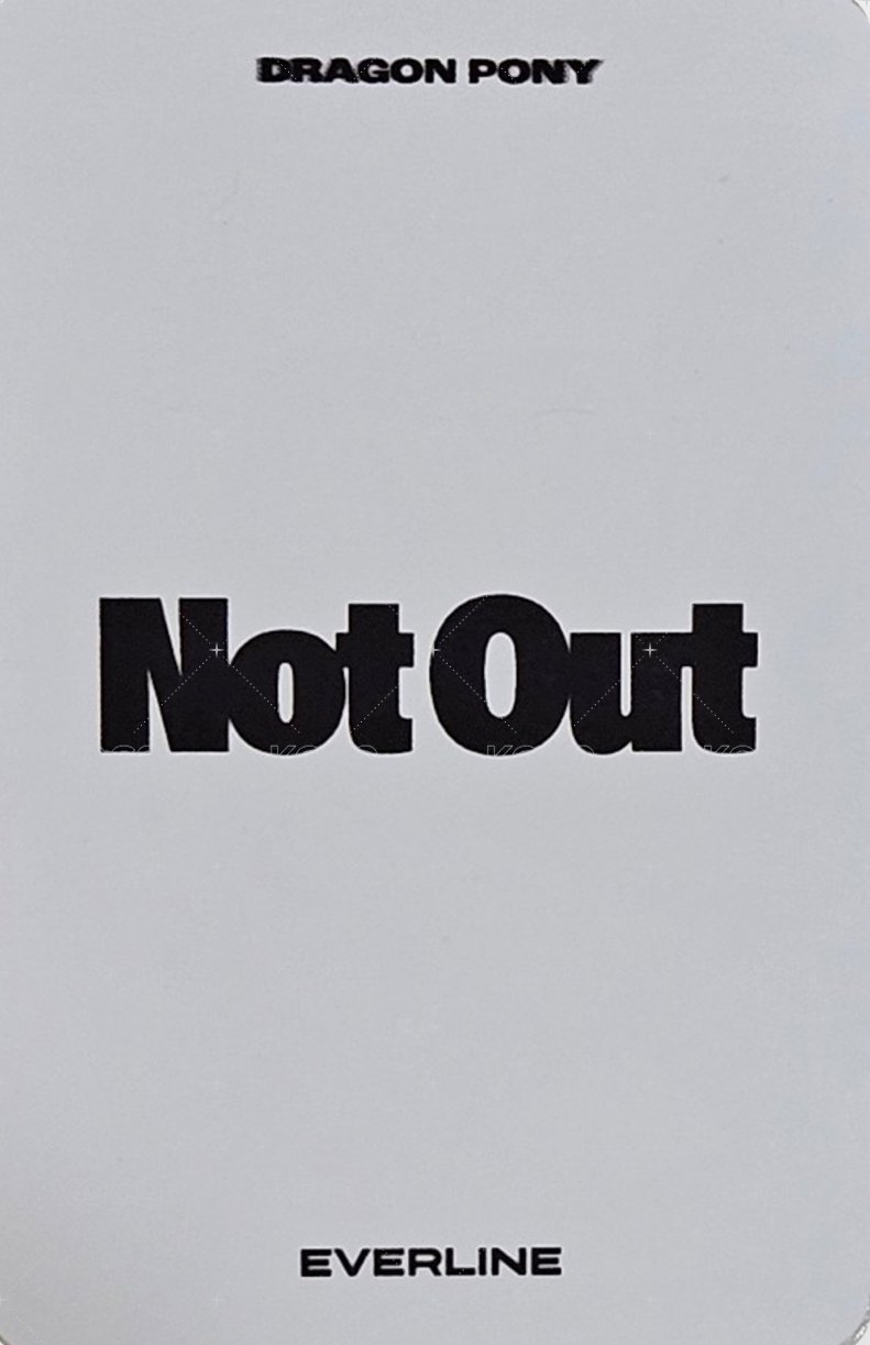 Not Out el 簽售卡  背面