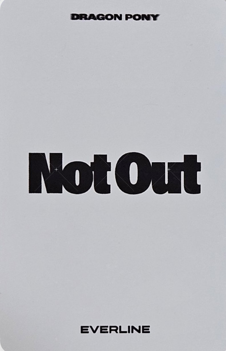 Not Out el 簽售卡  背面