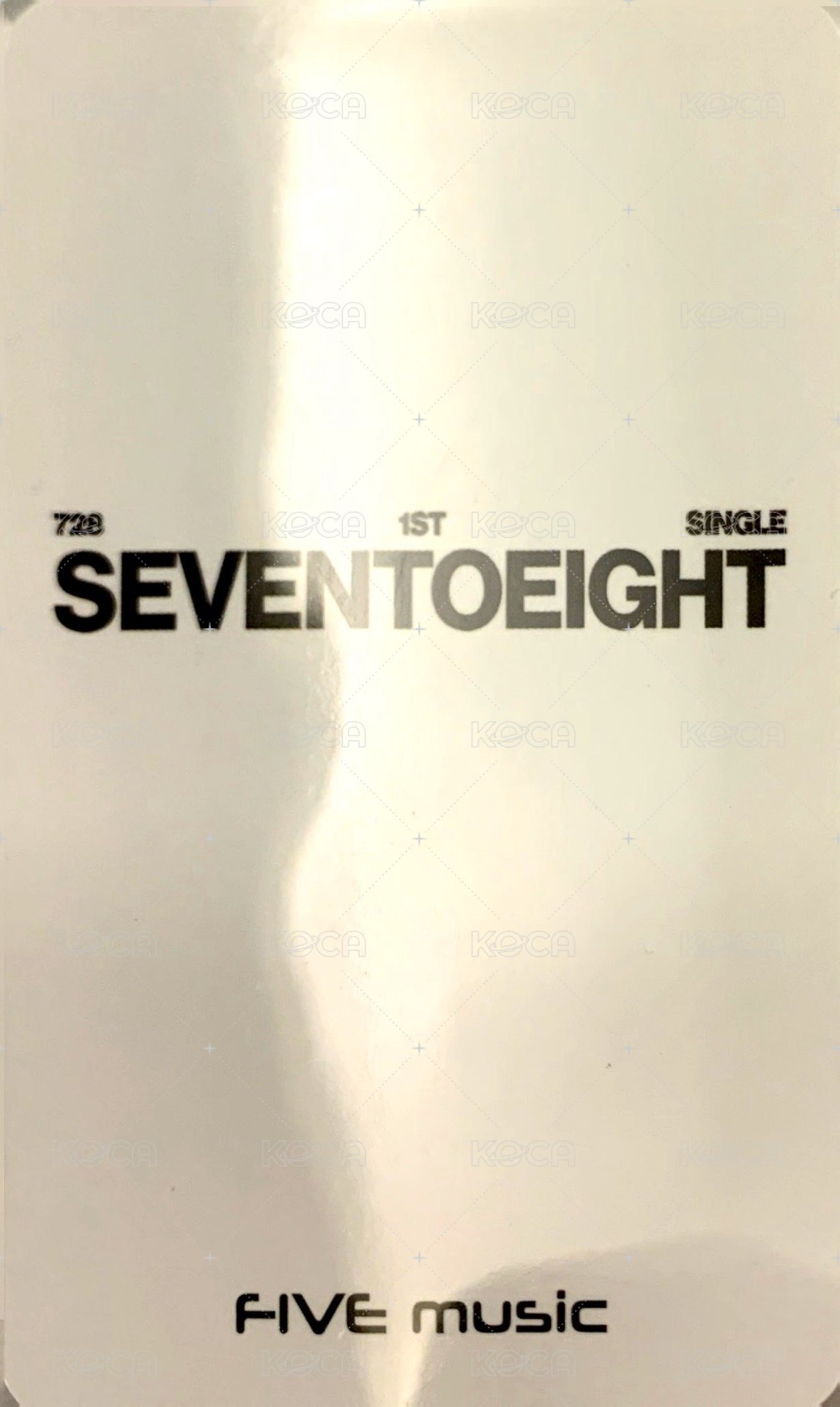 SEVENTOEIGHT 1st single   特典卡 SEVENTOEIGHT 1st single   五大唱片 特典卡 飛吻ver. 背面