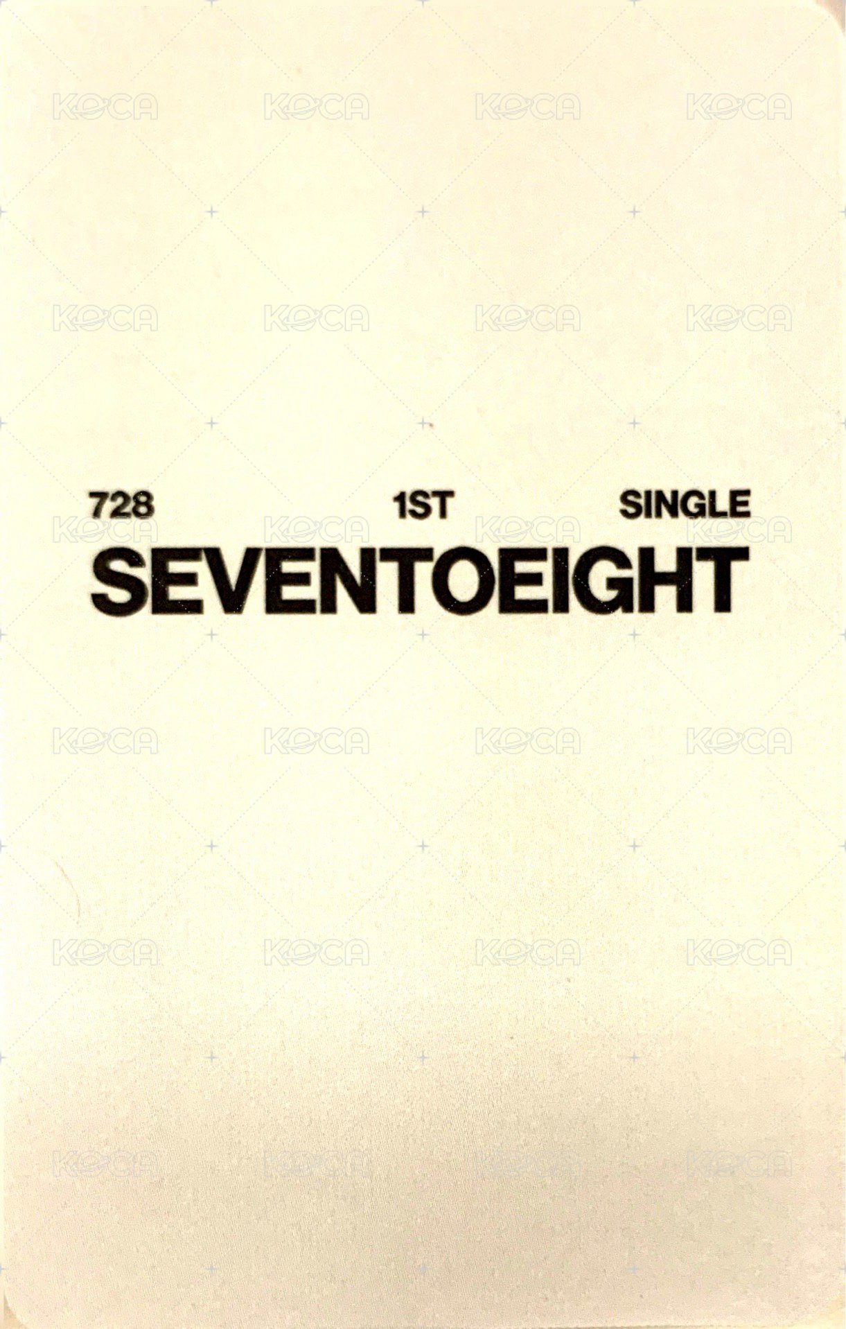 SEVENTOEIGHT 1st single 專輯卡 SEVENTOEIGHT Drip&Drop專輯灰背 背面