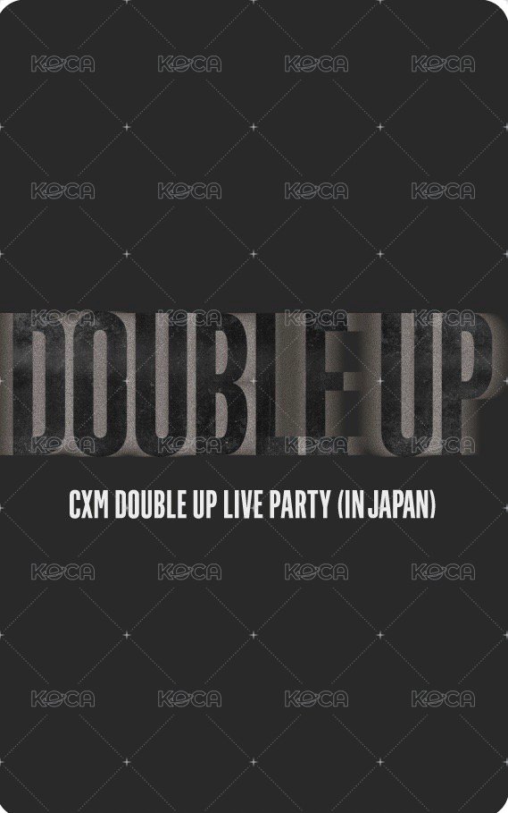 DOUBLE UP 日咖 抽選卡  背面