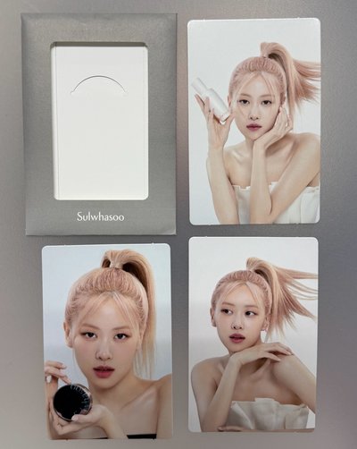 Rosé 雪花秀代言卡有兩款（每款有3張）