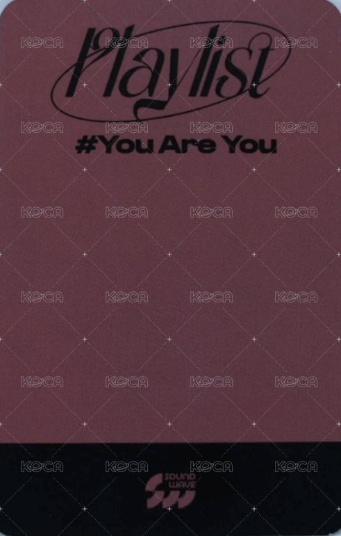 Playlist #You Are You sw 1.0 簽售卡 餅乾 ver. 背面
