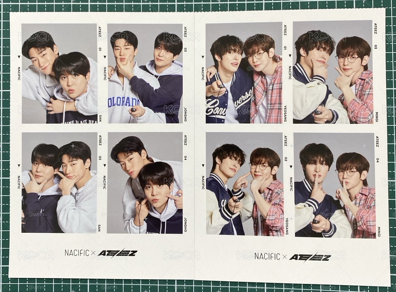 ATEEZ nacific 人生四格 呂尚 崔傘 旼琦 鍾浩 2張