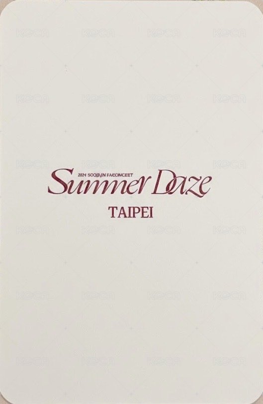 24’亞巡 台北VIP 抽選卡 簽卡 背面