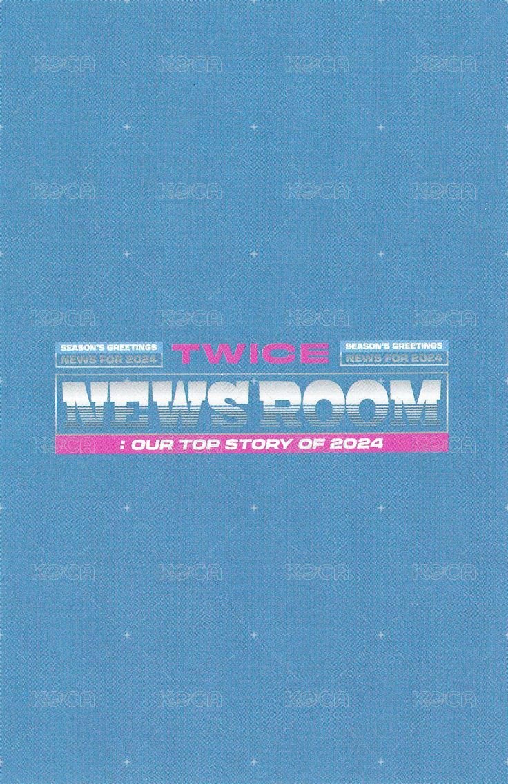 2024 SEASON’S GREETINGS:TWICE NEWSROOM el 特典卡 年曆特典 背面