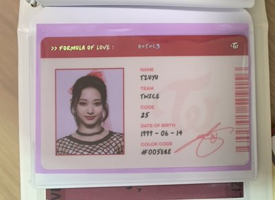 子瑜ID卡 紅藍版證件卡