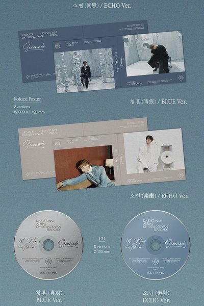 𝐃x𝐒 ‘소야곡’ 專輯 BLUE 青痕 ver. ECHO 素戀 ver. 未拆專一套Set （不含特典）