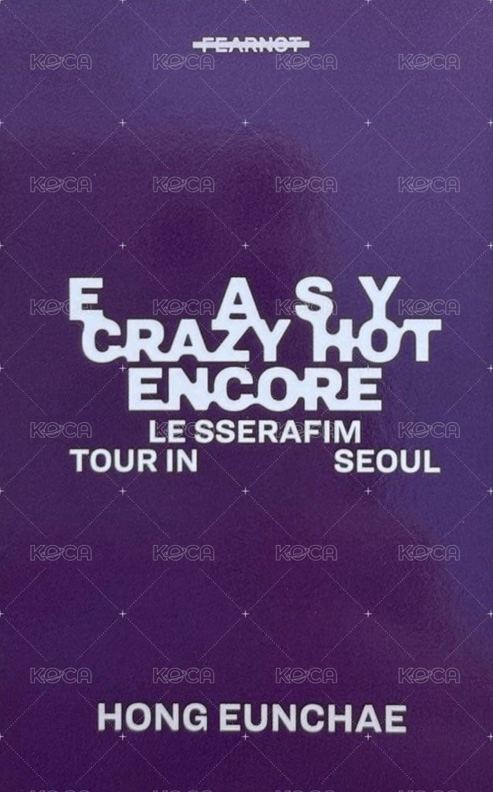 25‘巡迴 首爾安可 入場卡 / 場限卡 首爾zone 背面