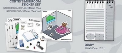 年曆特典卡、筆記本、貼紙SET