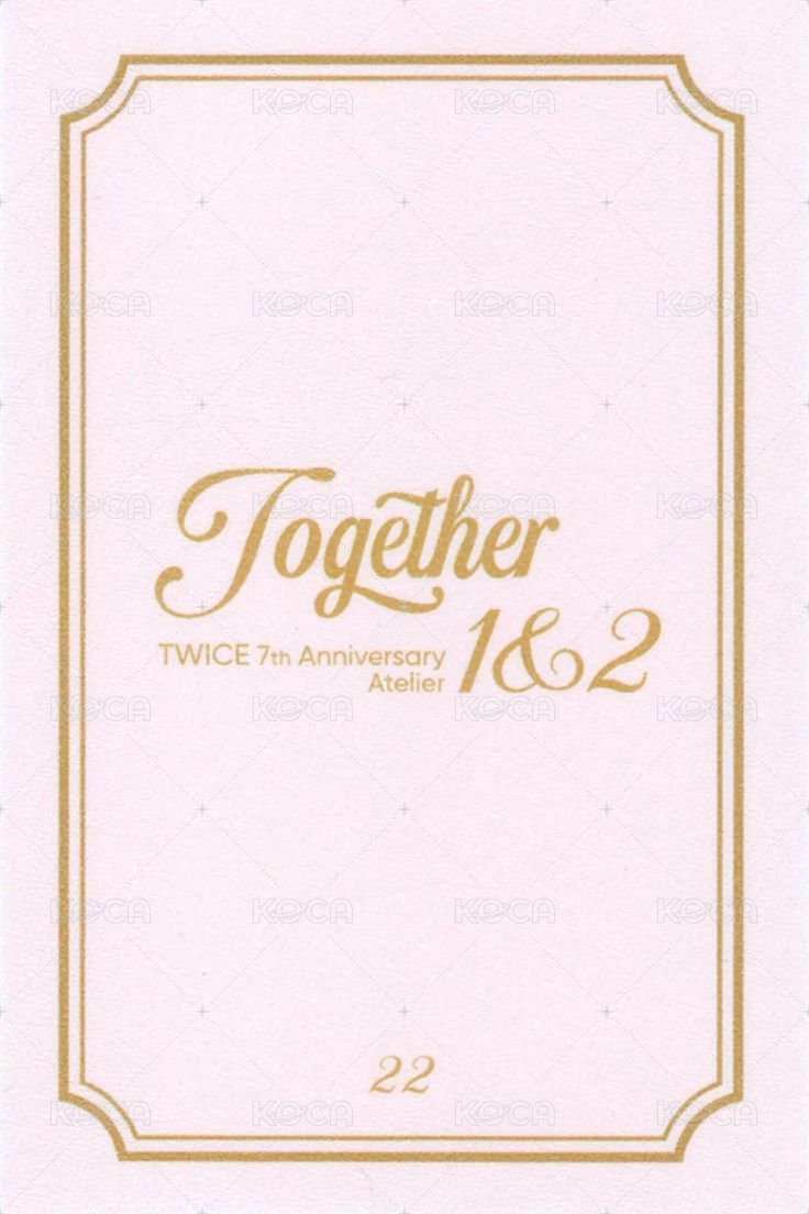 七週年 隨機卡  背面