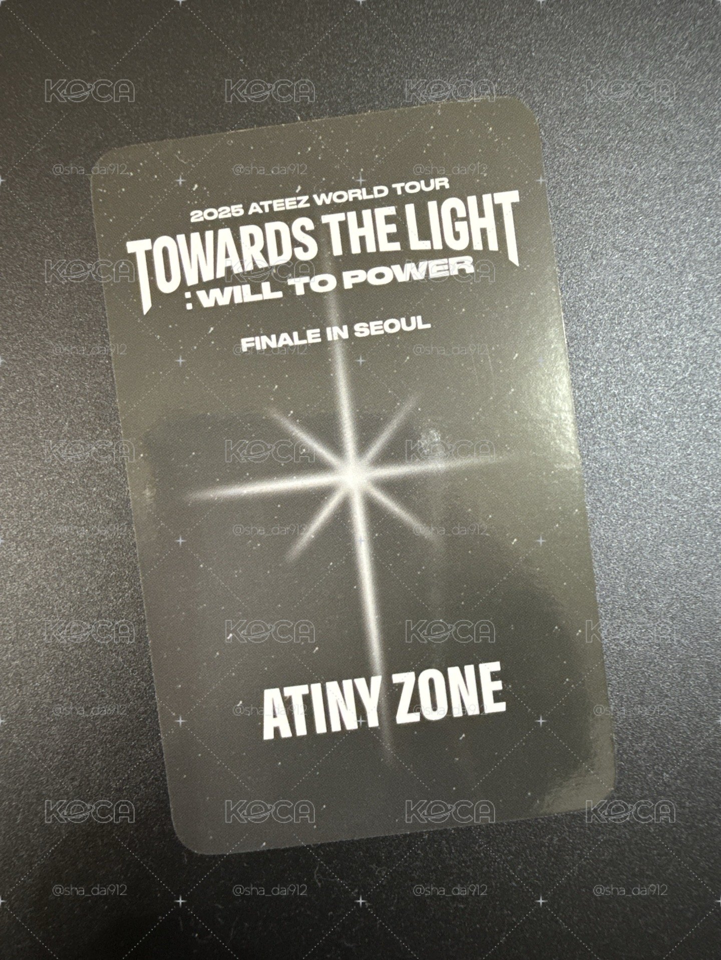 2025 TOWARDS THE LIGHT韓國末場 演唱會 Atiny Zone卡