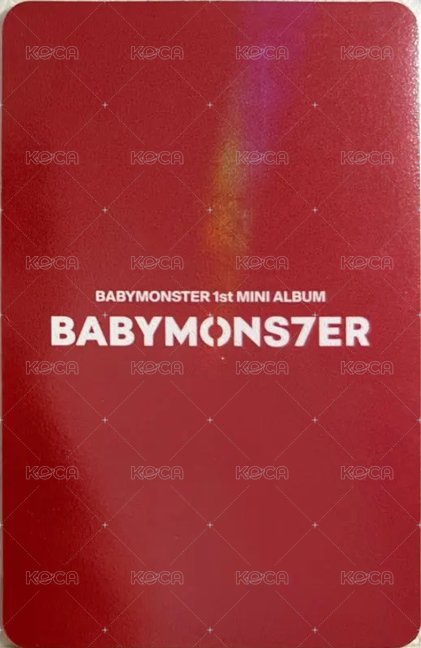 BABYMONS7ER hottracks 特典卡 HT預售 背面