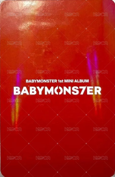 BABYMONS7ER hottracks 特典卡 HT預售 背面