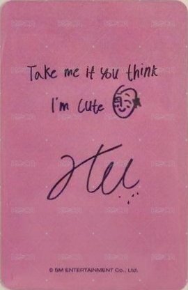 FAME ny 簽售卡 馬尼拉合影 背面