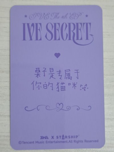 IVE SECRET 星光卡 三星栗 栗子是專屬于你的貓咪