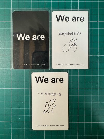 現貨 I-dle 泡泡摩奇 中文卡背