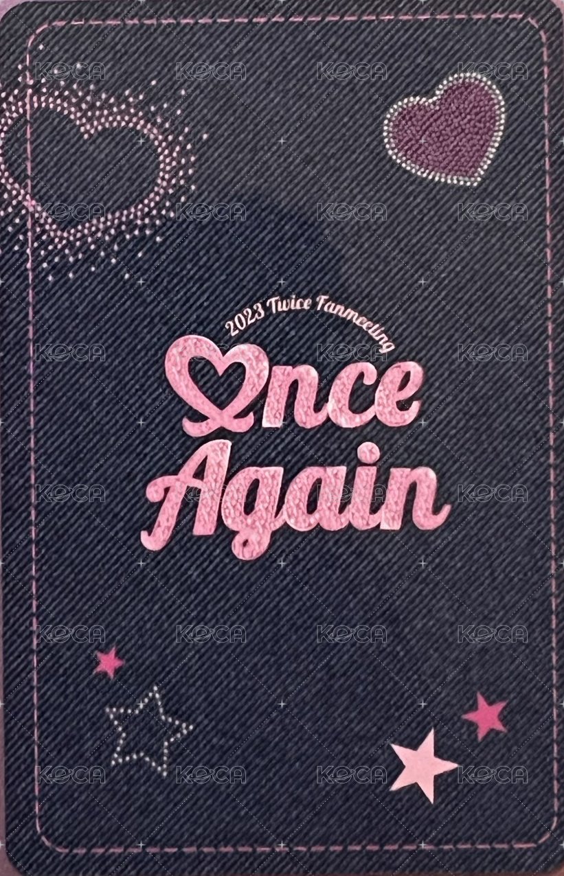 23’fm 周邊卡 JYP JAPAN 周邊卡 8周年立牌卡 背面