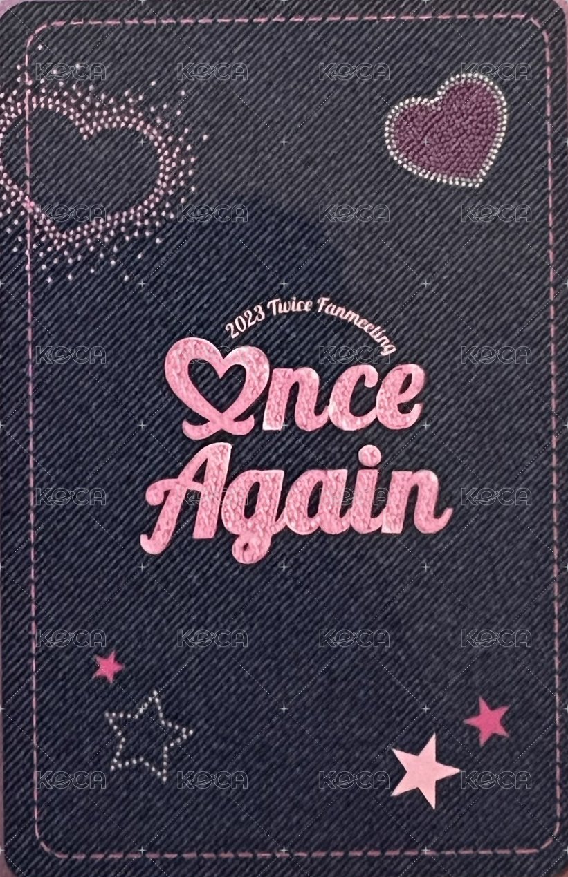 23’fm 周邊卡 JYP JAPAN 周邊卡 8周年立牌卡 背面