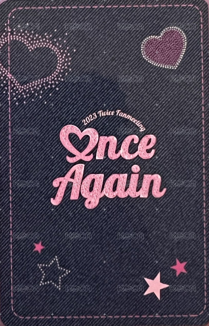 23’fm 周邊卡 JYP JAPAN 周邊卡 8周年立牌卡 背面