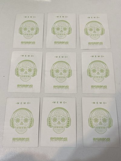 BIGBANG 大聲綠骷髏小卡（MEMO)