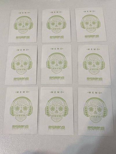 BIGBANG T.O.P綠骷髏小卡（MEMO)