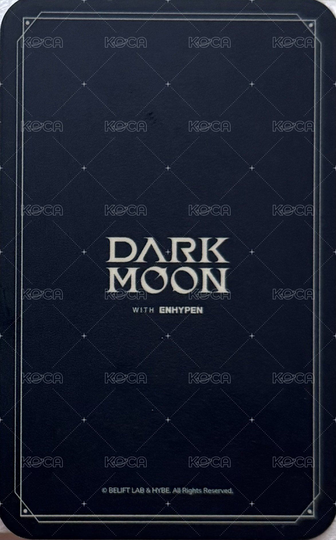 DARK MOON POP-UP IN GOYANG ID學生證 周邊卡  背面