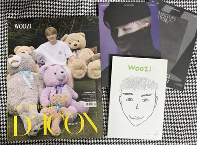 【整圖出】seventeen 21年 絕版 DICON woozi 李知勳 雜誌 抱熊 D社 克拉盤 抱熊勳