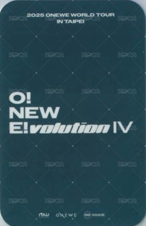 오뉴블4 台灣 晚上場 入場卡 / 場限卡  背面