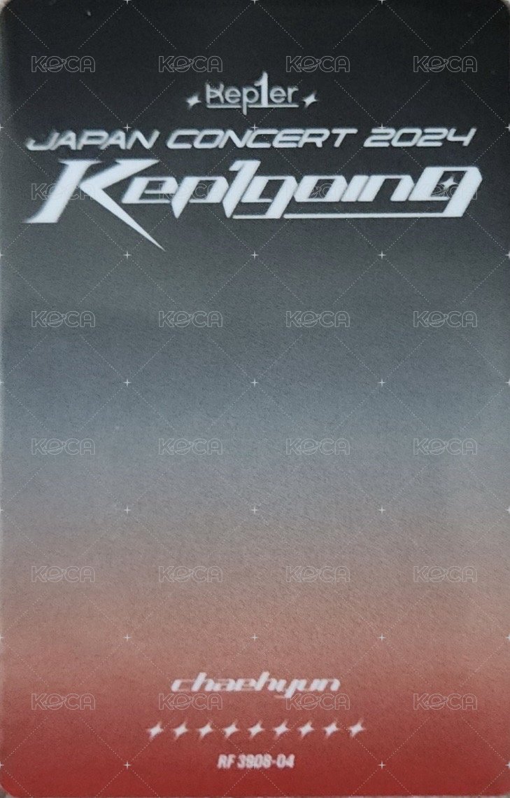 24'日巡 演唱會 DVD / CD 卡 藍光 背面