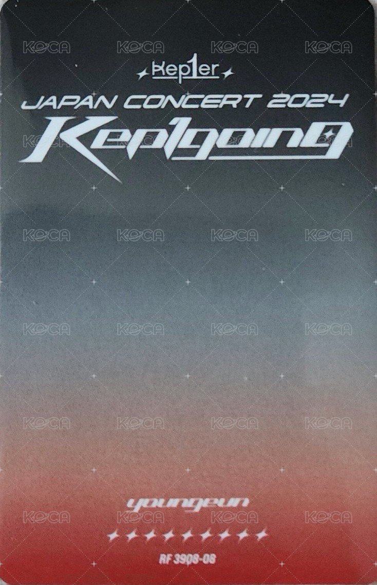 24'日巡 演唱會 DVD / CD 卡 藍光 背面