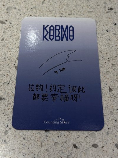 Stray Kids Han 韓知城 小卡 特典 數星星