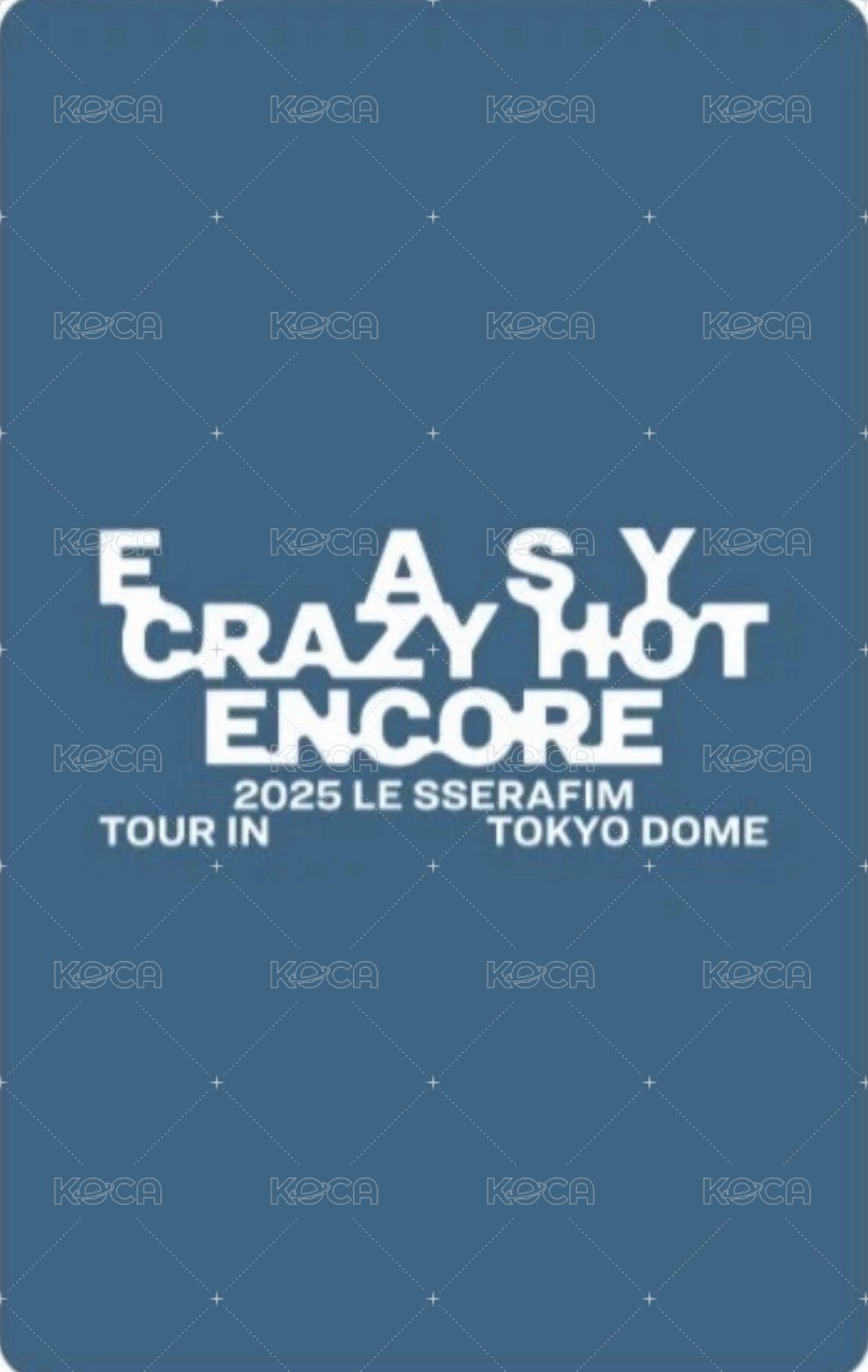 25‘巡迴 東蛋安可 入場卡 / 場限卡 Day2 背面