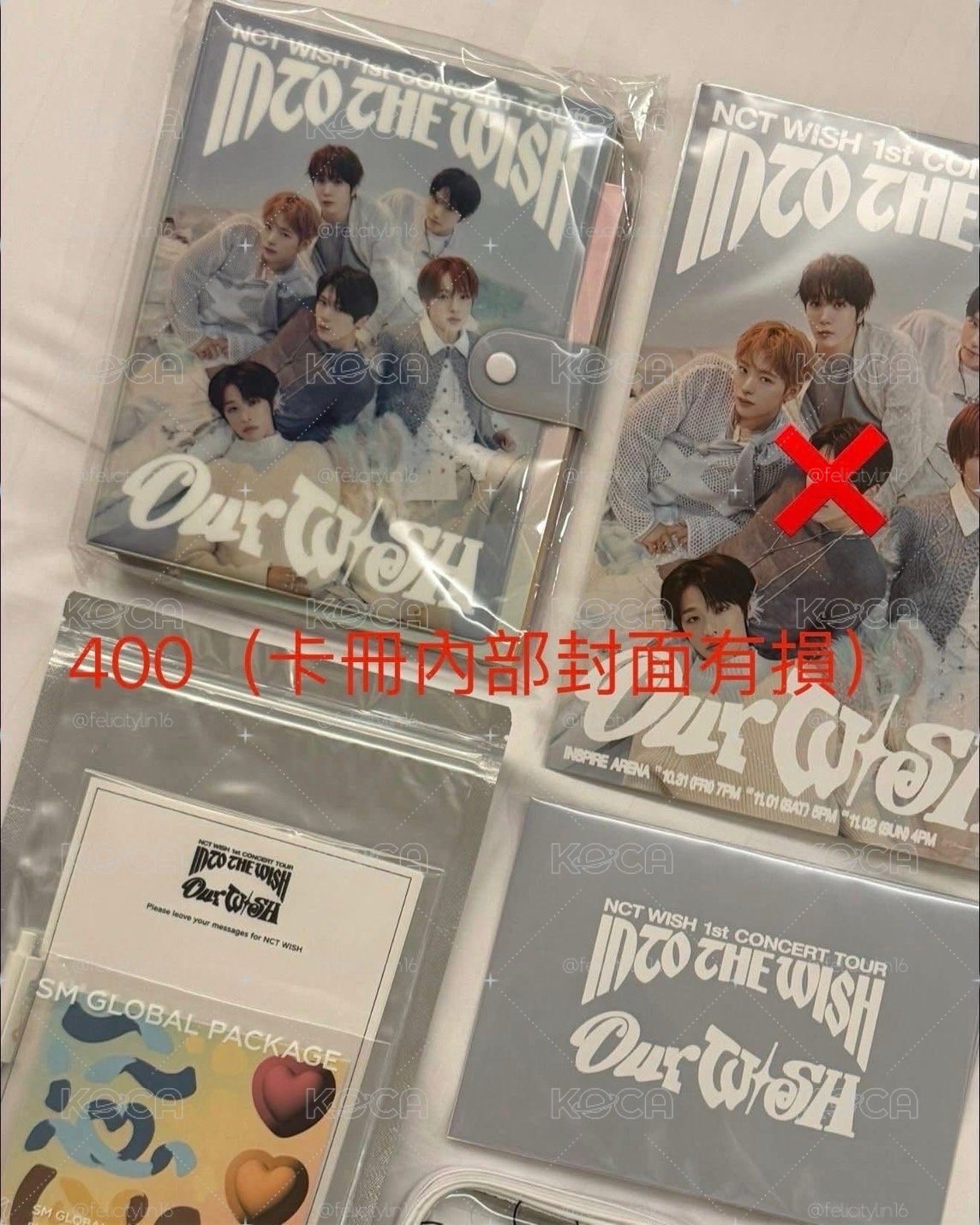 nct wish our wish一巡貴婦禮 卡冊（有損）+信紙+手寫卡