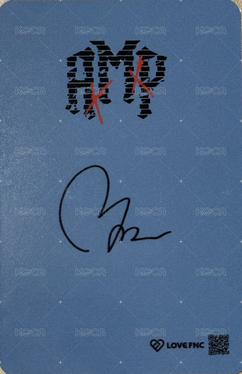 迷一 回歸showcase LOVE FNC 入場卡 / 場限卡 捐款卡 背面