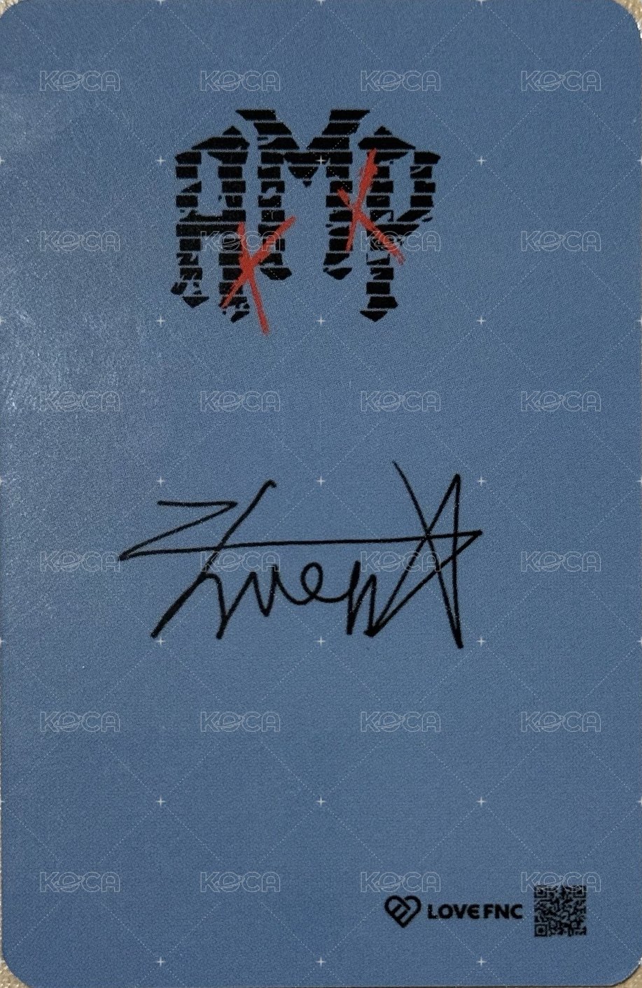 迷一 回歸showcase LOVE FNC 入場卡 / 場限卡 捐款卡 背面