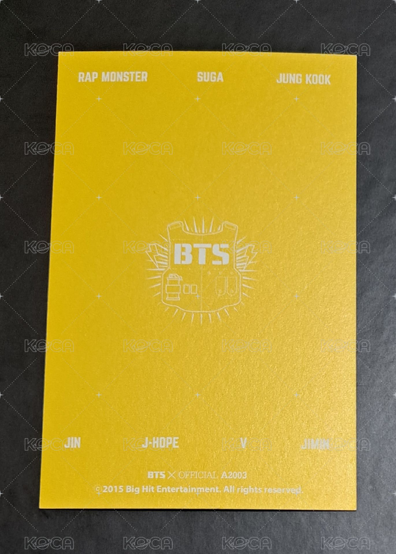 ARMY 二期會員禮 會員禮卡  背面