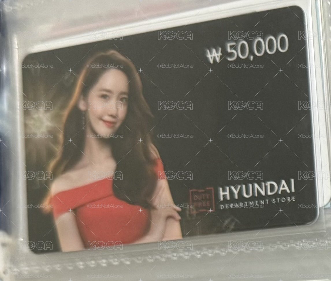 Yoona現代百貨 代言小卡