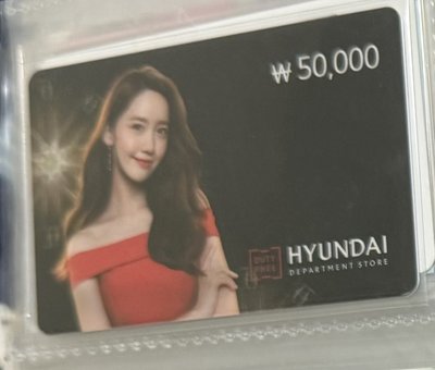 Yoona現代百貨 代言小卡