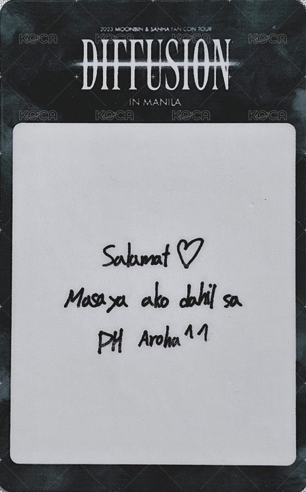 花生fc 入場卡 / 場限卡 MANILA 背面