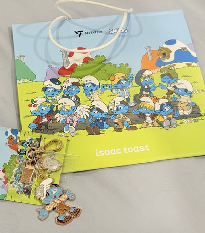 JUN藍色小精靈鑰匙圈+紙袋
