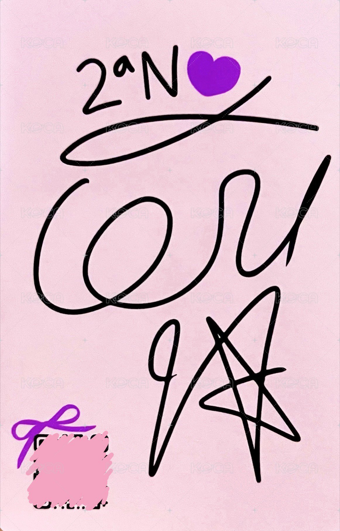 2aN 2.0 代言卡 微笑姐 背面