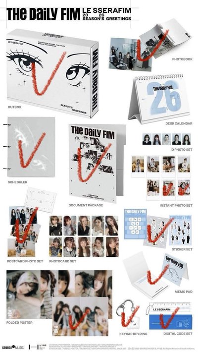 LE SSERAFIM 2026 SEASON GREETINGS 年曆 固配（含wvs 預購特典 紙膠帶）