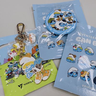 🐯藍色小精靈 isaac toast聯名吊飾+711 徽章*2(未拆+表演隊)