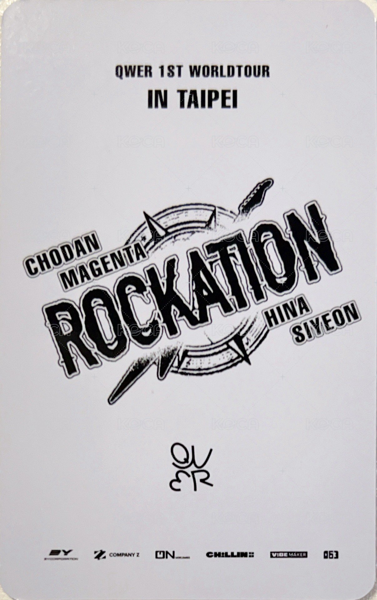 一巡 周邊卡 台北場限定 卡套小卡 背面